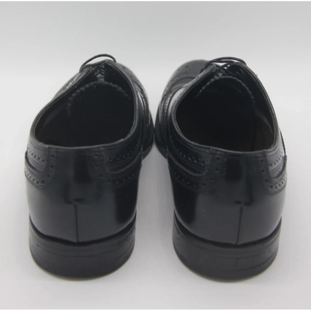 Florsheim Royal Imperial Men's Wing Tip Black Leather Shoes Size 10 D 20381